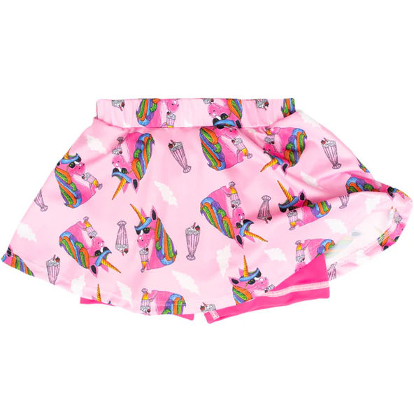 Mulga Girl's Incontinence Swim Skort Unicorns Minappi 2-16 Years
