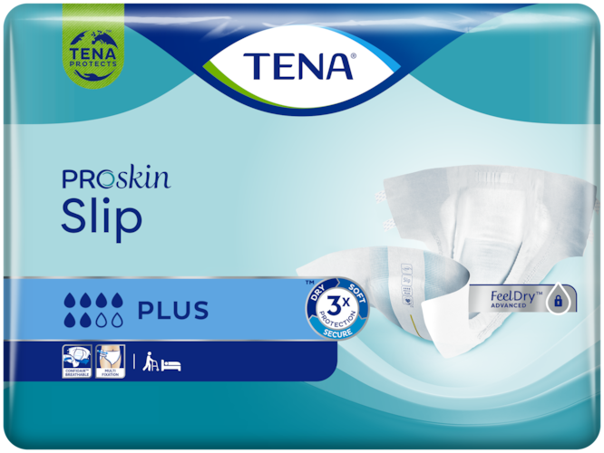 Tena Proskin Slip Plus Tabbed Briefs Extra Small Waist 49-74cm 987ml 710430