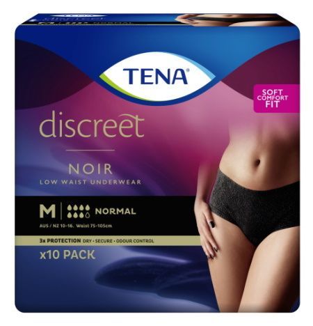 TENA Discreet Normal Low Waist Noir Incontinence Pants