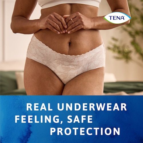 TENA Discreet Plus Low Waist White Incontinence Pants