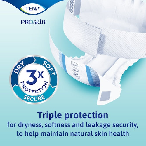 Tena Proskin Flex Plus Briefs Belted Unisex Large 83-120cm 1456ml
