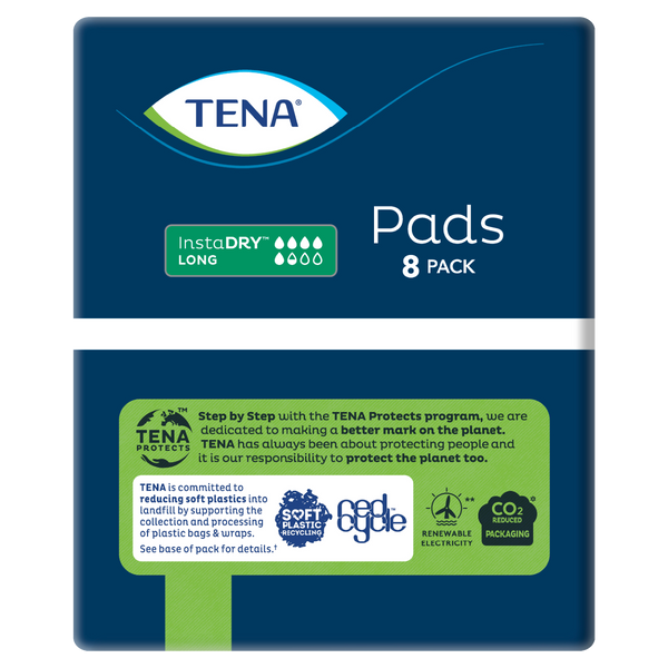 TENA InstaDRY Long Length Incontinence Pads 420 mL