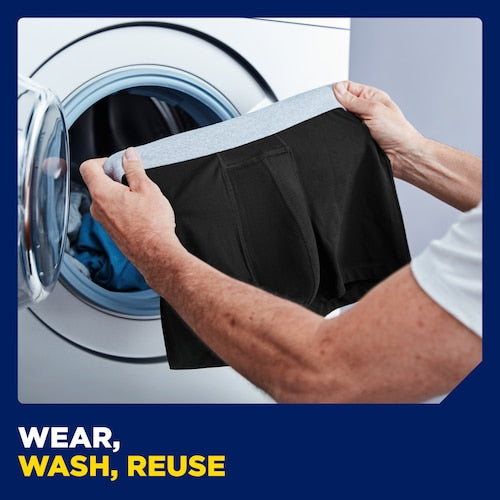 Tena Washable Underwear Male Extra Large 102-107cm Black 84934 Each
