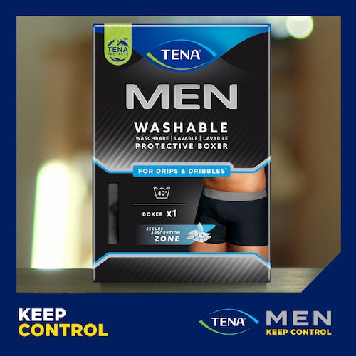 Tena Washable Underwear Male Extra Large 102-107cm Black 84934 Each