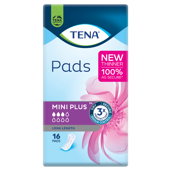 TENA Mini Plus Long Incontinence Pads 140 mL