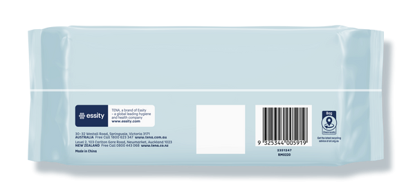 TENA ProSkin Plastic Free Wet Wipes 20 × 30 cm