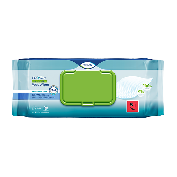 TENA ProSkin Plastic Free Wet Wipes 20 × 30 cm