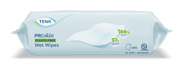 Tena ProSkin Plastic Free Wet Wipes 20x30cm 2351247