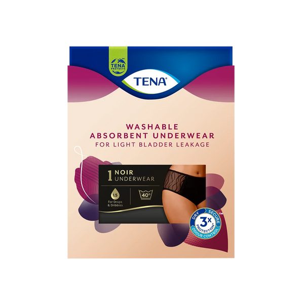 Tena Washable Incontinence Underwear - Classic Noir Black 20-22 116-121cm 23435760