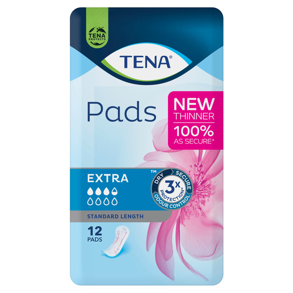 Tena Pads Extra Standard Length 275x106mm 3.5 Drops 245ml