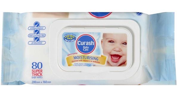Curash Moisturising Baby Wipes